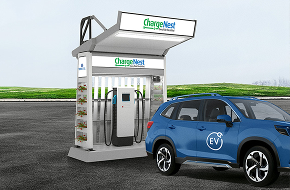 ChargeNest - Sustainable electric vehicle charging station